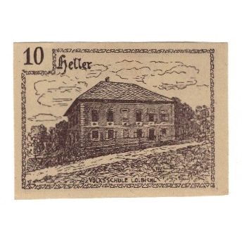 Billete, Austria, Innerschwandt O.Ö. Gemeinde, 10 Heller, Texte, 1920