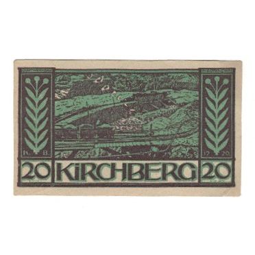 Billete, Austria, Kirchberg an der Donau O.Ö. Gemeinde, 20 Heller, Texte, EBC
