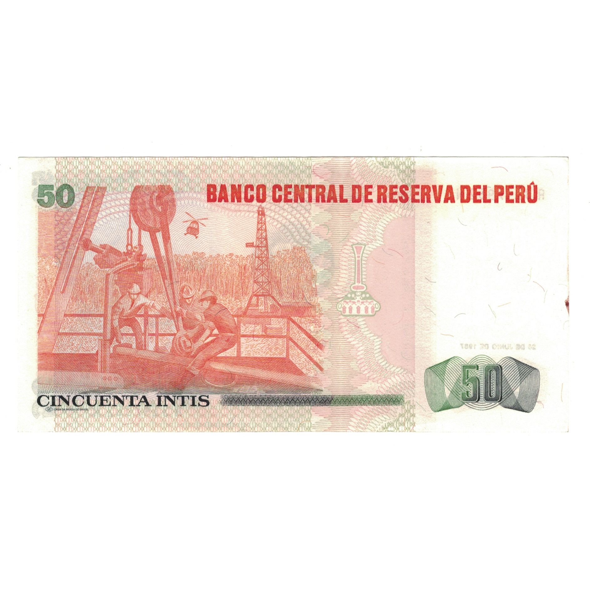 Billete, 50 Intis, 1987, Perú, 1987-06-26, KM:131, EBC