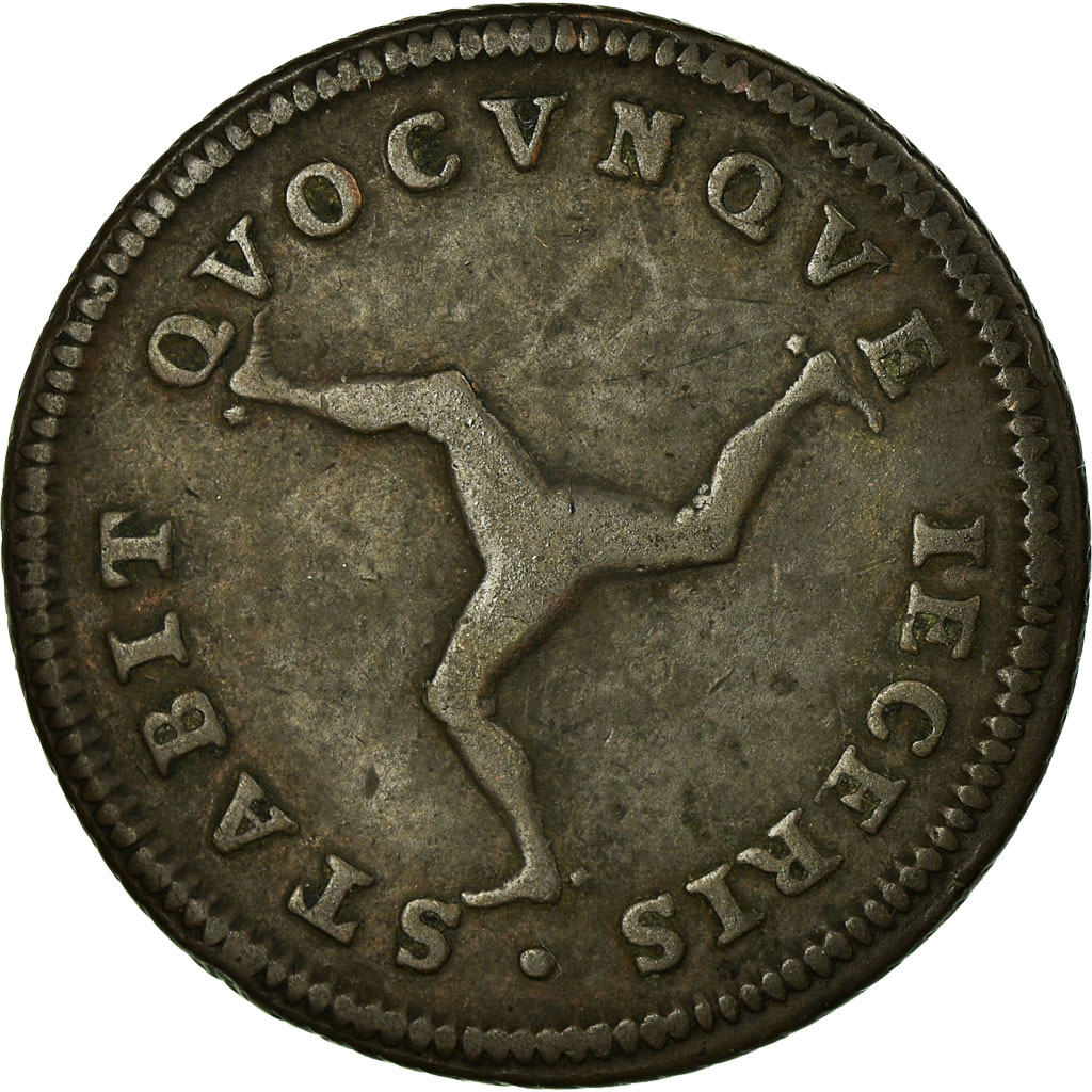 Coin, Isle of Man, 1/2 Penny, 1786, , Copper, KM:8