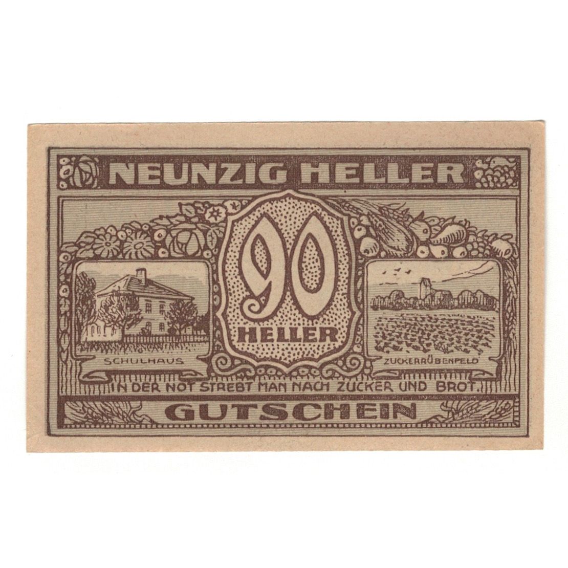 Billete, Austria, Pasching O.Ö. Gemeinde, 90 Heller, valeur faciale, 1920