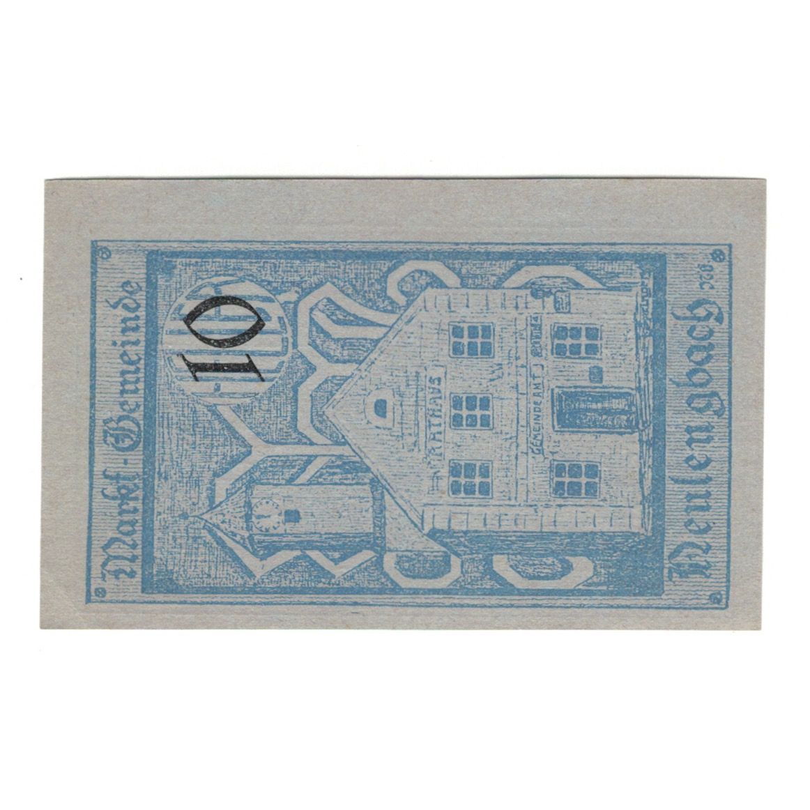 Billete, Austria, Neulengbach N.Ö. Marktgemeinde, 10 Heller, Batiment, 1920