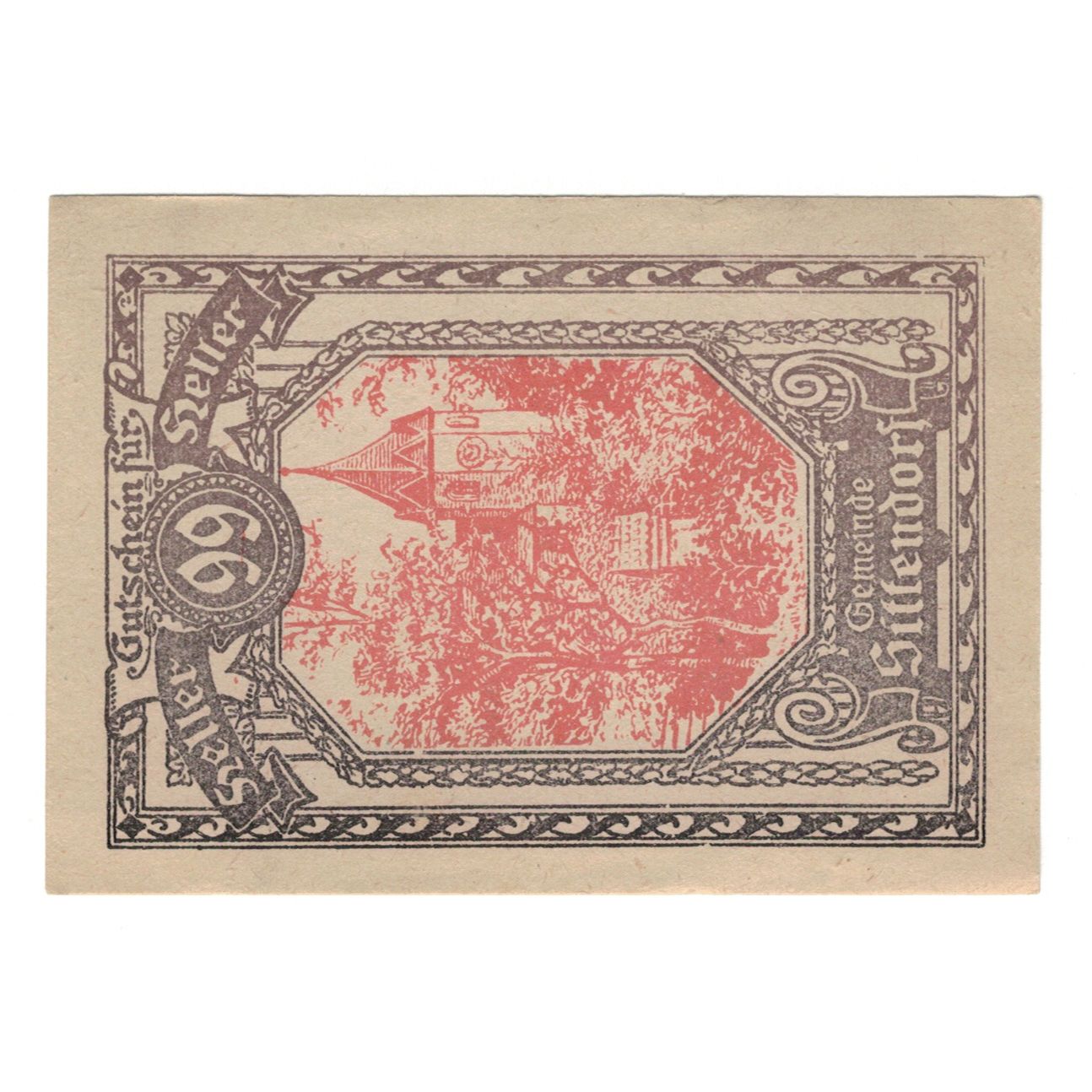 Billete, Austria, Sittendorf N.Ö. Gemeinde, 99 Heller, Texte 2, EBC, Mehl:FS