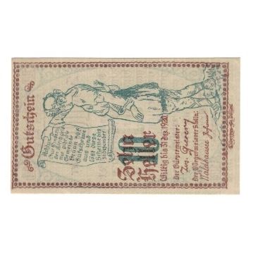 Billete, Austria, Brunn an der Erlauf Gemeinde, 10 Heller, texte 1, 1920