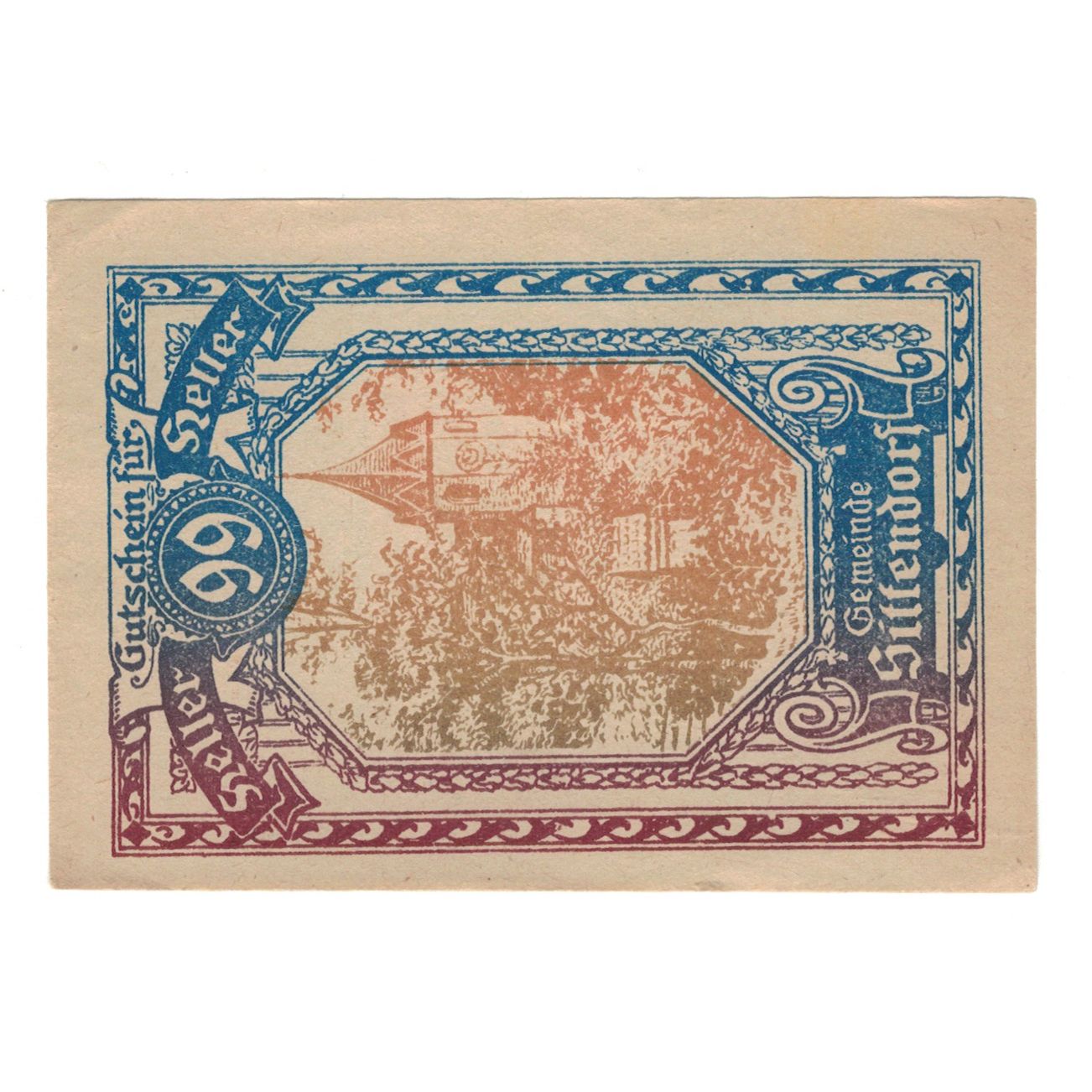 Billete, Austria, Sittendorf N.Ö. Gemeinde, 99 Heller, Texte 4, EBC, Mehl:FS