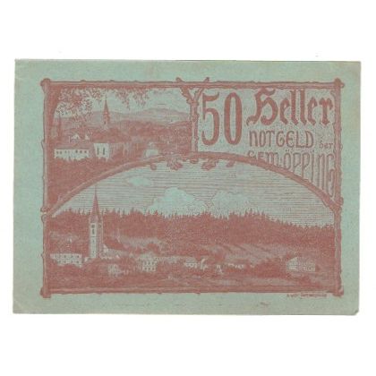 Billete, Austria, Öpping O.Ö. Gemeinde, 50 Heller, Texte, 1920, 1920-07-11