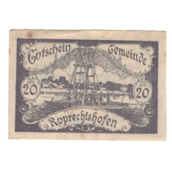 Billete, Austria, Ruprechtshofen, 20 Heller, Texte, 1920, 1920-06-03, EBC