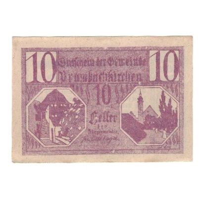 Billete, Austria, Prambachkirchen O.Ö. Gemeinde, 10 Heller, Texte, 1920