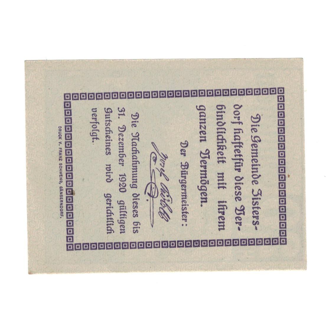 Billete, Austria, 20 Heller, Texte, 1920, 1920-12-31, EBC, Mehl:FS 1277