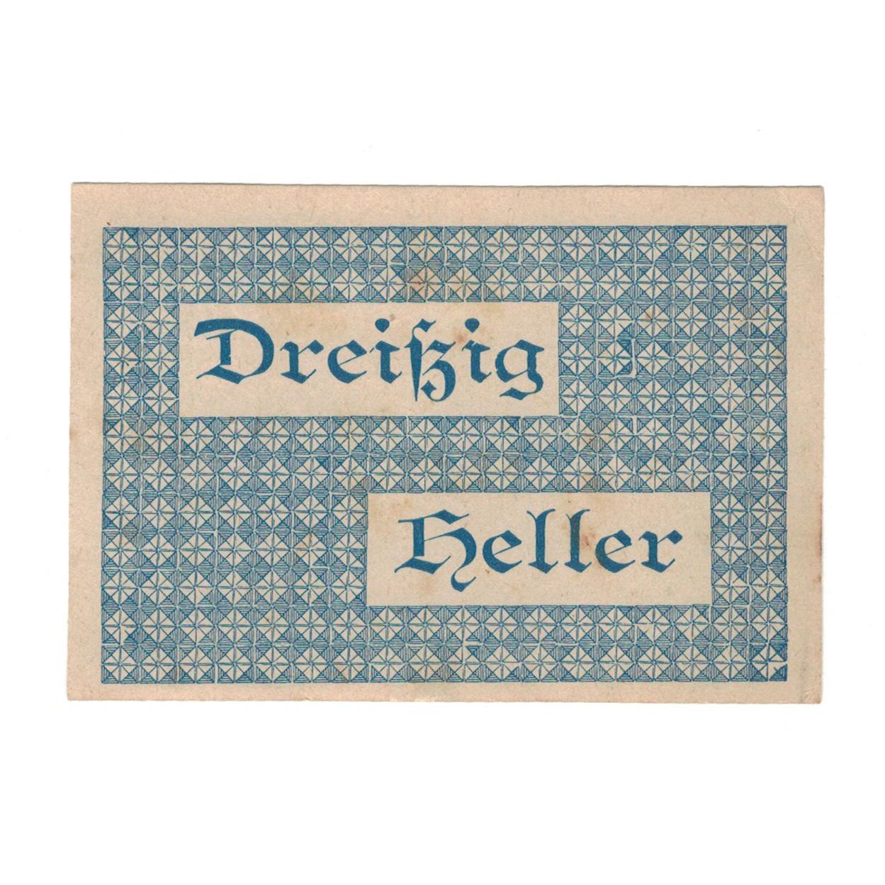 Billete, Austria, Vorderstoder O.Ö. Gemeinde, 30 Heller, Texte, 1920
