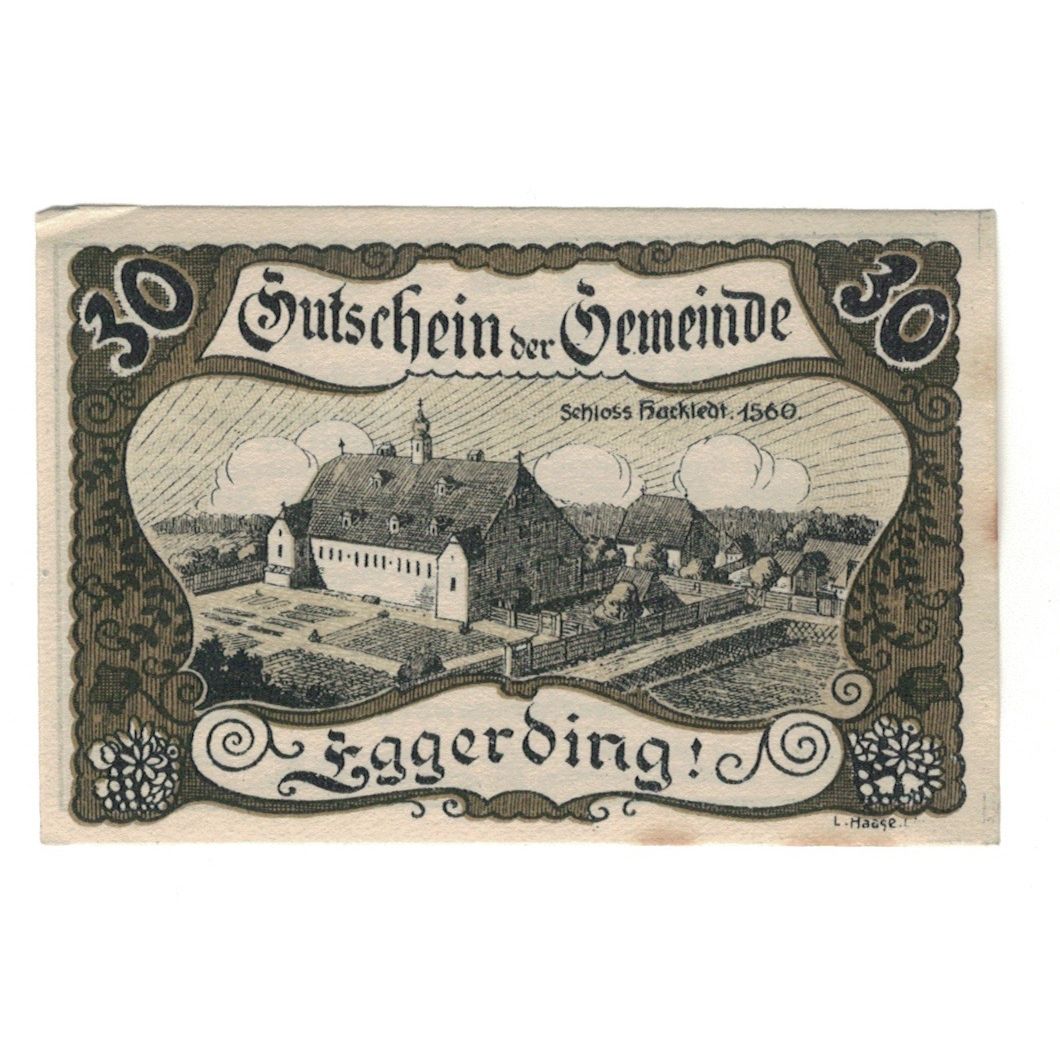 Billete, Austria, Eggerding O.Ö. Gemeinde, 30 Heller, Texte, 1920, 1920-12-31