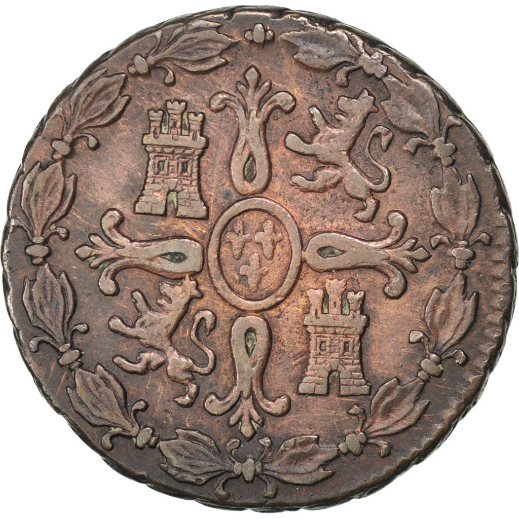 Coin, Spain, Ferdinand VII, 8 Maravedis, 1825, Segovia, , Copper