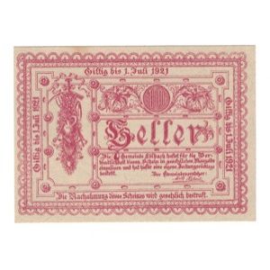 Billete, Austria, Edlbach O.Ö. Gemeinde, 10 Heller, Texte, 1921, 1921-07-01