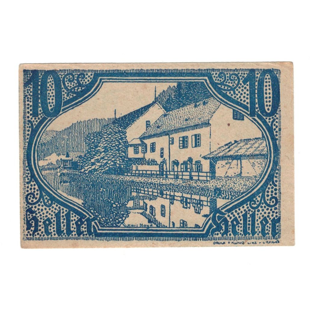 Billete, Austria, Altaist O.Ö. Gemeinde, 10 Heller, paysage, 1920, 1920-12-31