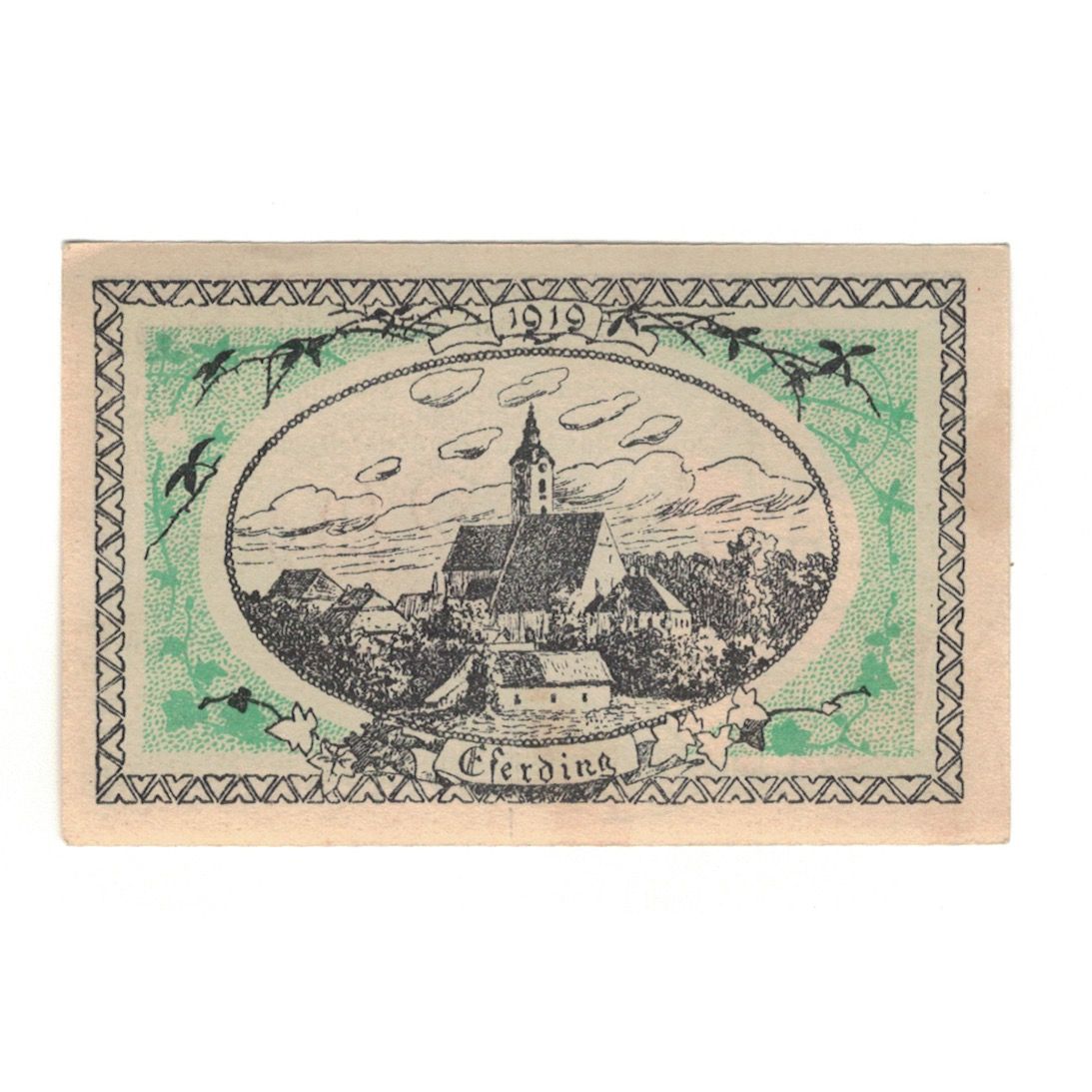 Billete, Austria, Eferding O.Ö. Stadtgemeinde, 20 Heller, paysage, 1919