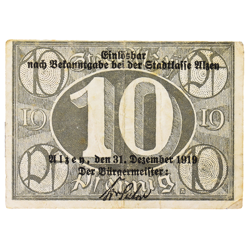 Banknote, Germany, alzey stadt, 10 Pfennig, valeur faciale, 1921, 1921-02-01