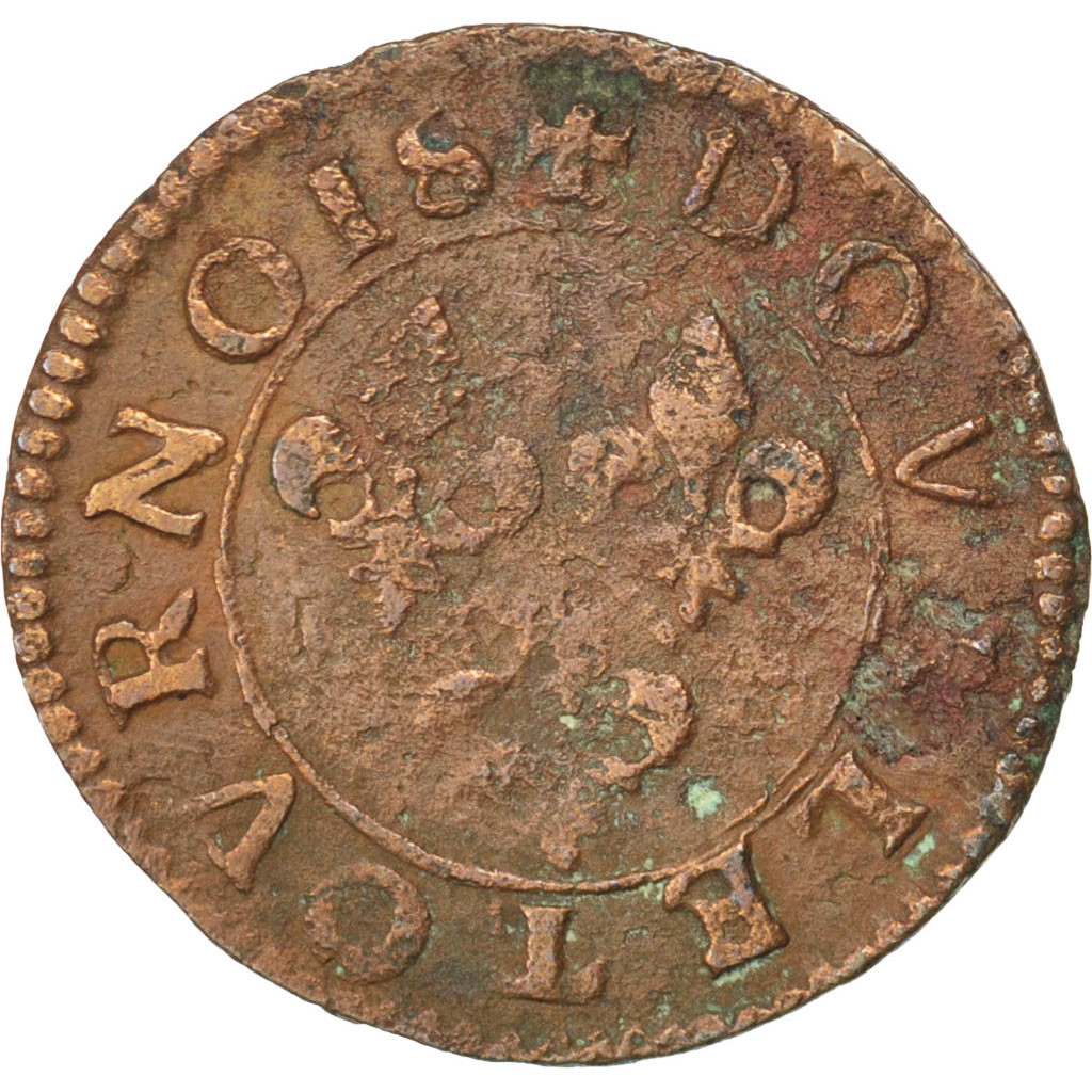 FRENCH STATES, CHÂTEAU-REGNAULT, 2 Deniers, Tournois, Copper, 