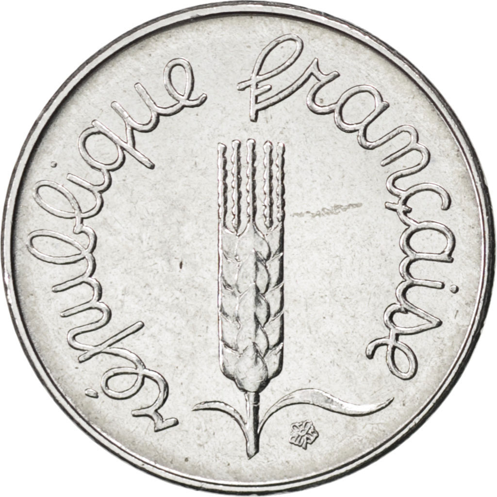 France, Centime, Épi, 1983, Stainless Steel, , Gadoury:91, KM:928
