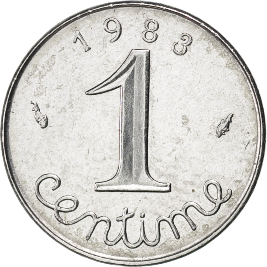 France, Centime, Épi, 1983, Stainless Steel, , Gadoury:91, KM:928