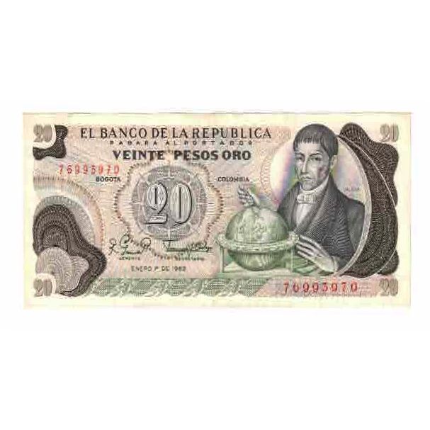 Billete, 20 Pesos Oro, 1981, Colombia, 1981-01-01, KM:409d, SC