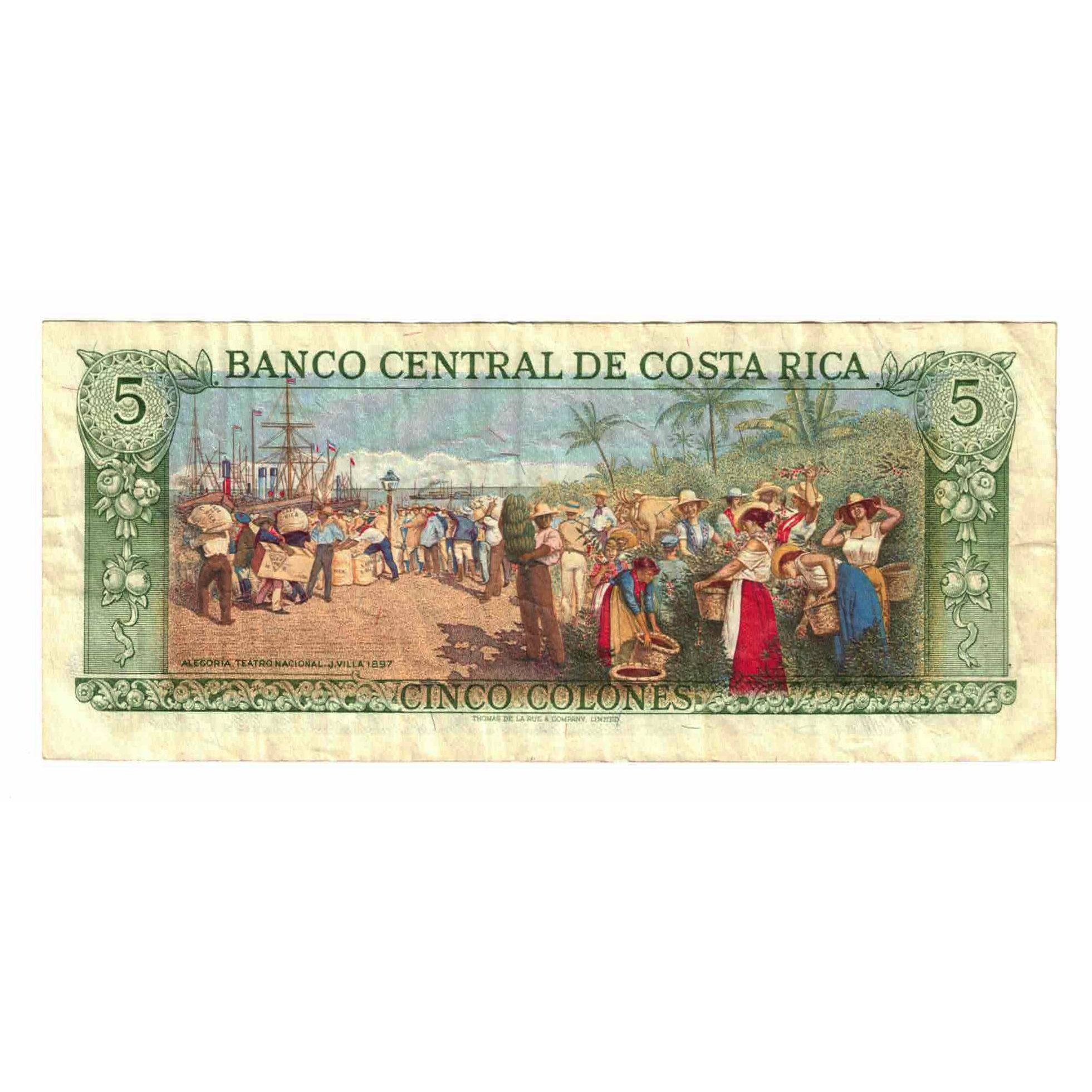 Banknote, Costa Rica, 5 Colones, 1983, 1983-04-07, KM:236d, EF(40-45)