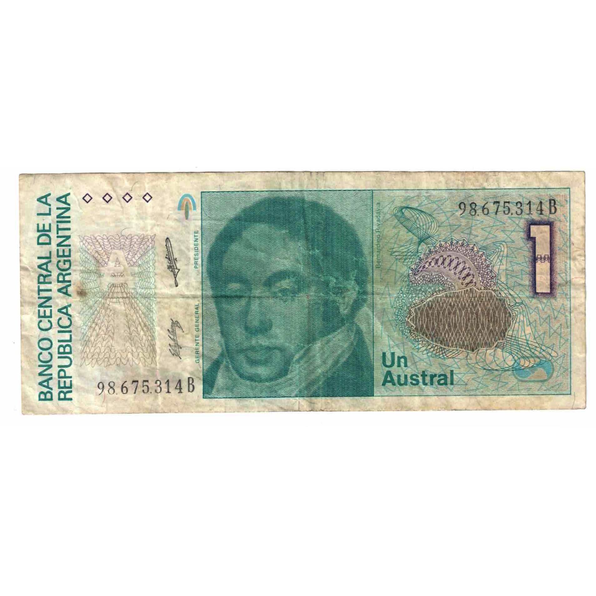 Billete, 1 Austral, Argentina, KM:323b, BC