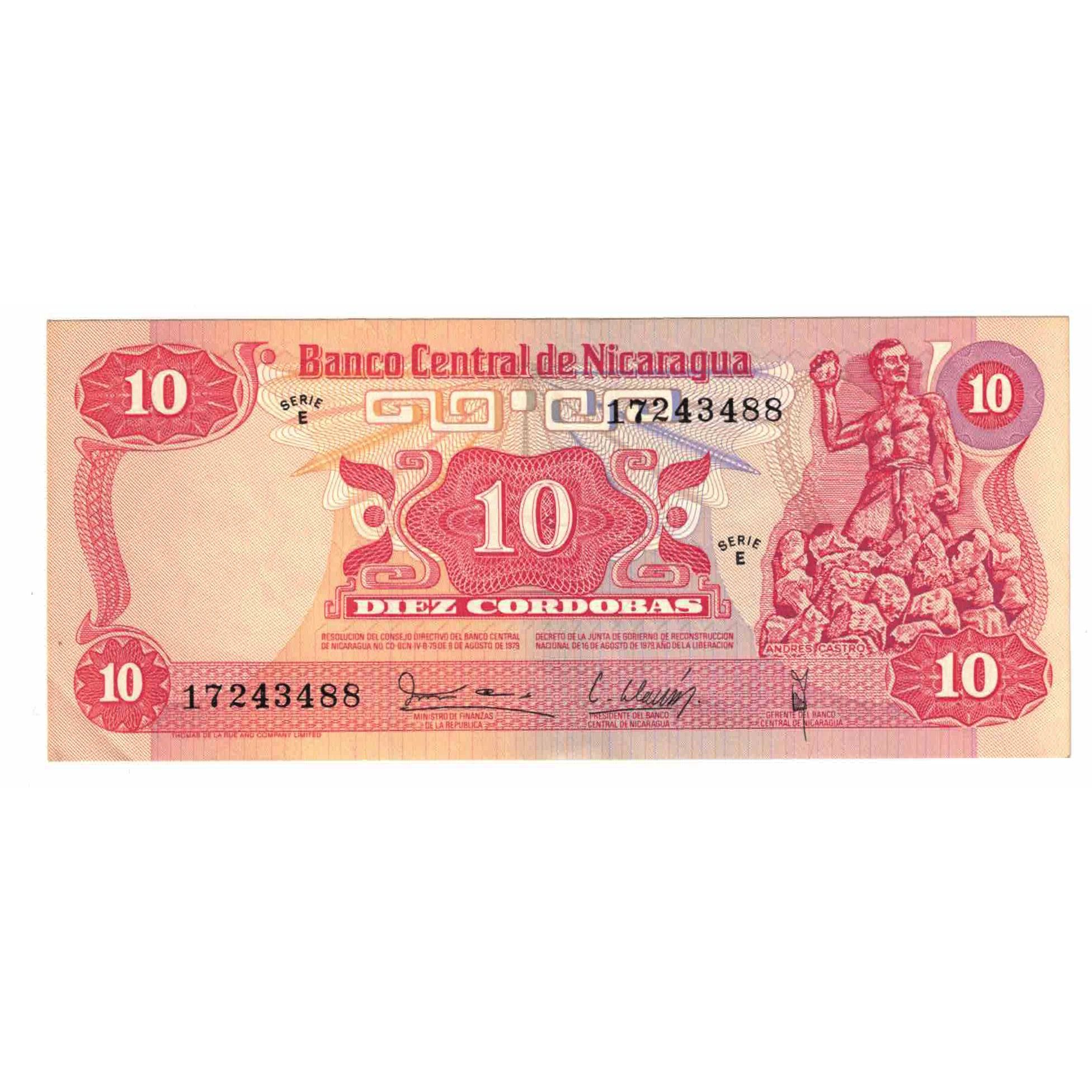 Billete, 10 Cordobas, 1979, Nicaragua, 1979-08-16, KM:134, UNC