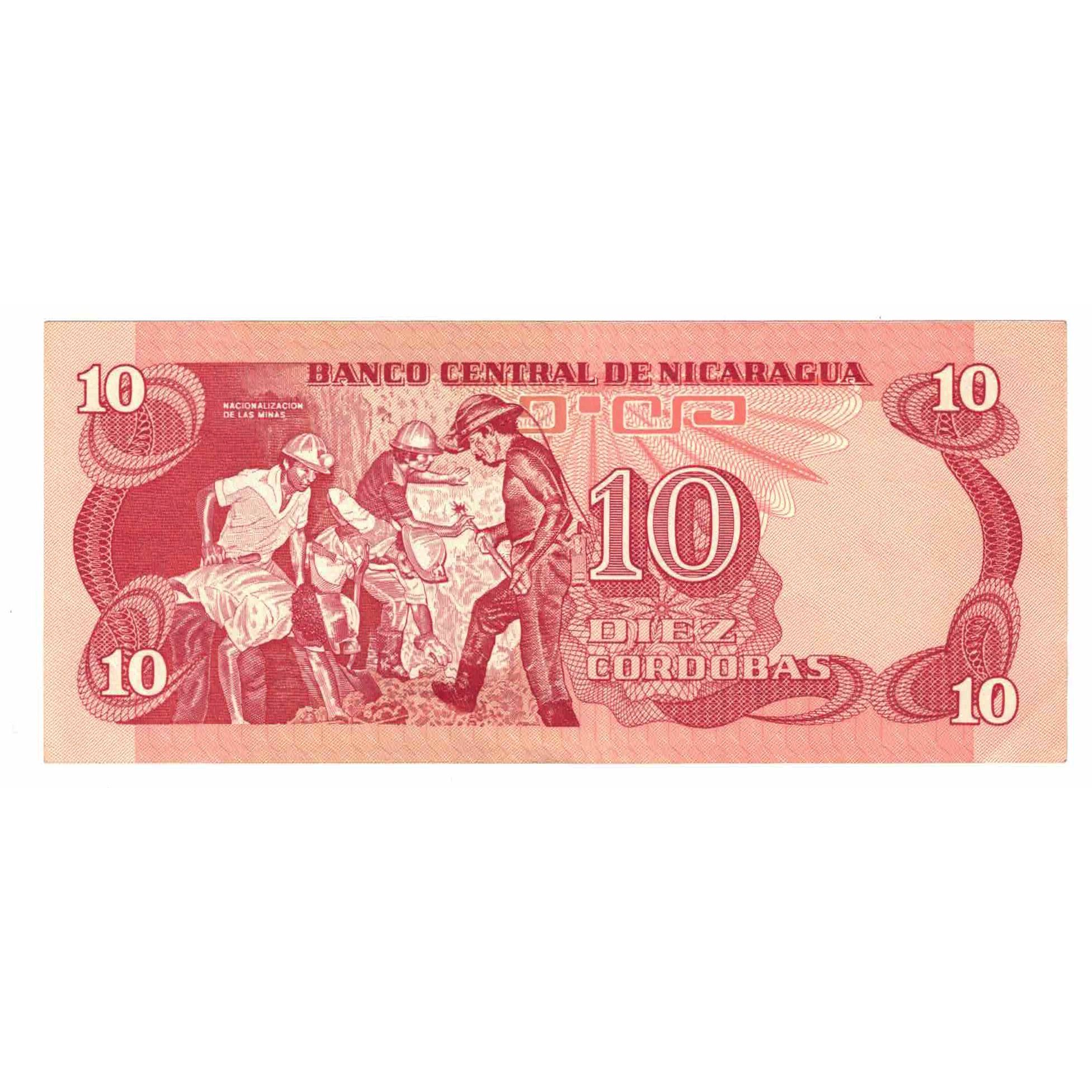 Billete, 10 Cordobas, 1979, Nicaragua, 1979-08-16, KM:134, UNC