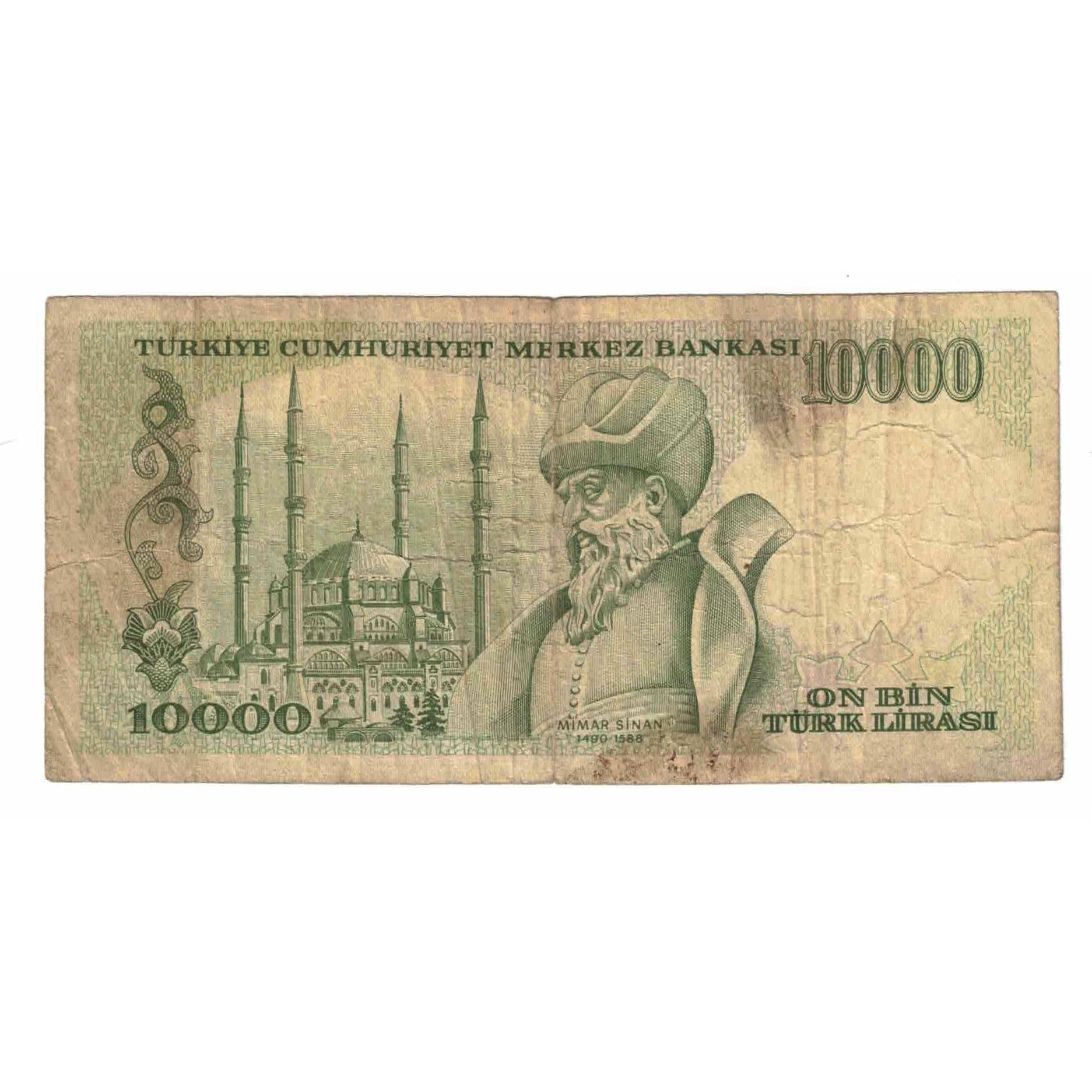 Banknote, Turkey, 10,000 Lira, 1993-1994, KM:200, VF(20-25)