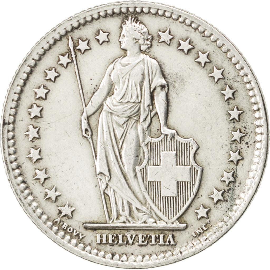 Coin, Switzerland, 2 Francs, 1944, Bern, , Silver, KM:21