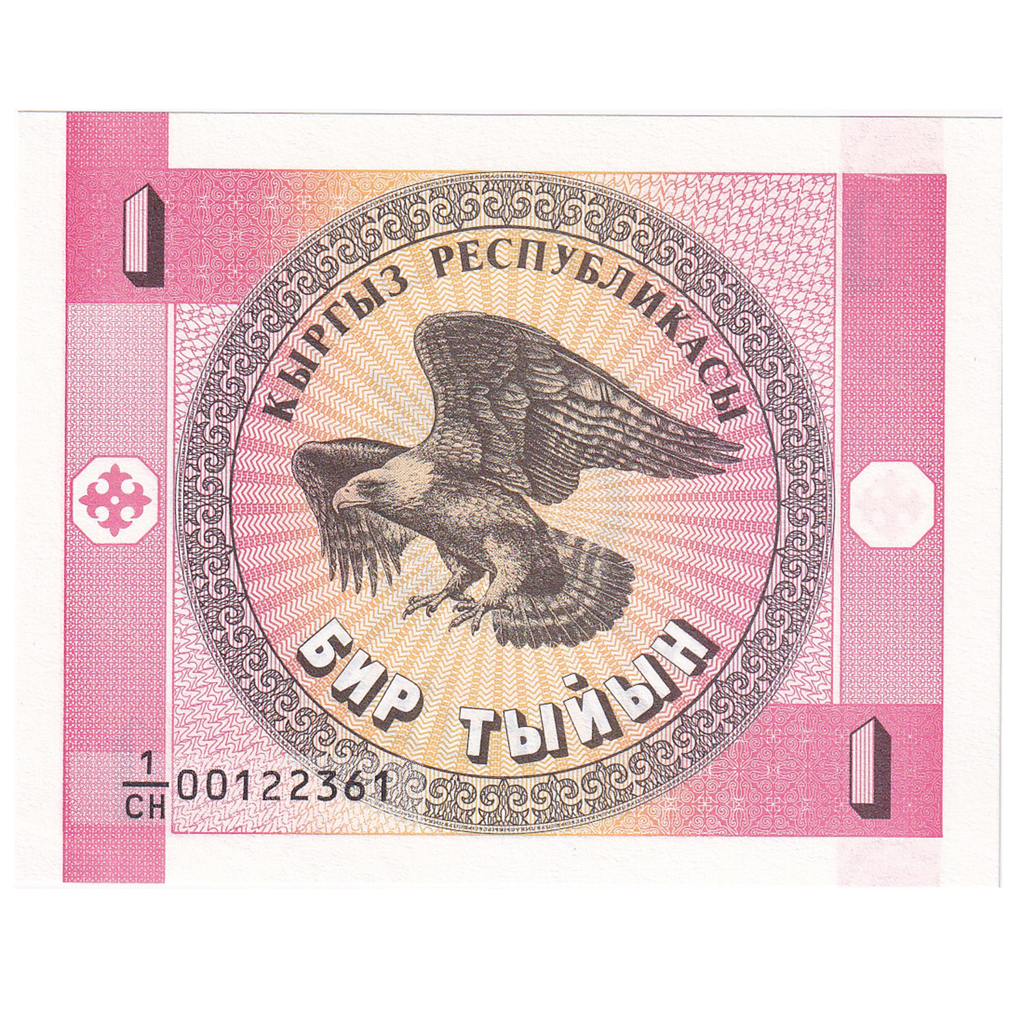 Banknote, KYRGYZSTAN, 1 Tyiyn, Undated (1993), KM:1, UNC