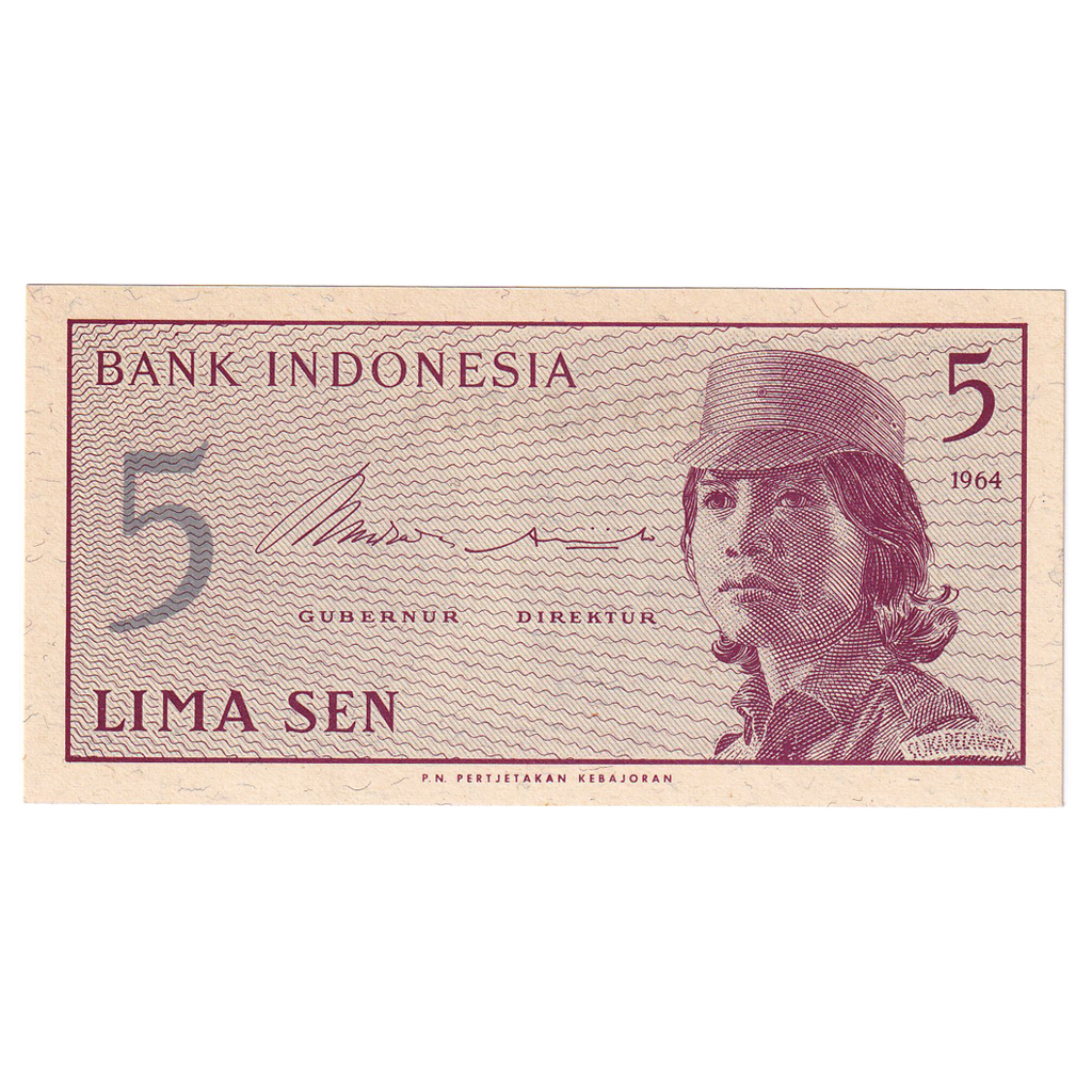 Banknote, Indonesia, 5 Sen, 1964, KM:91a, UNC
