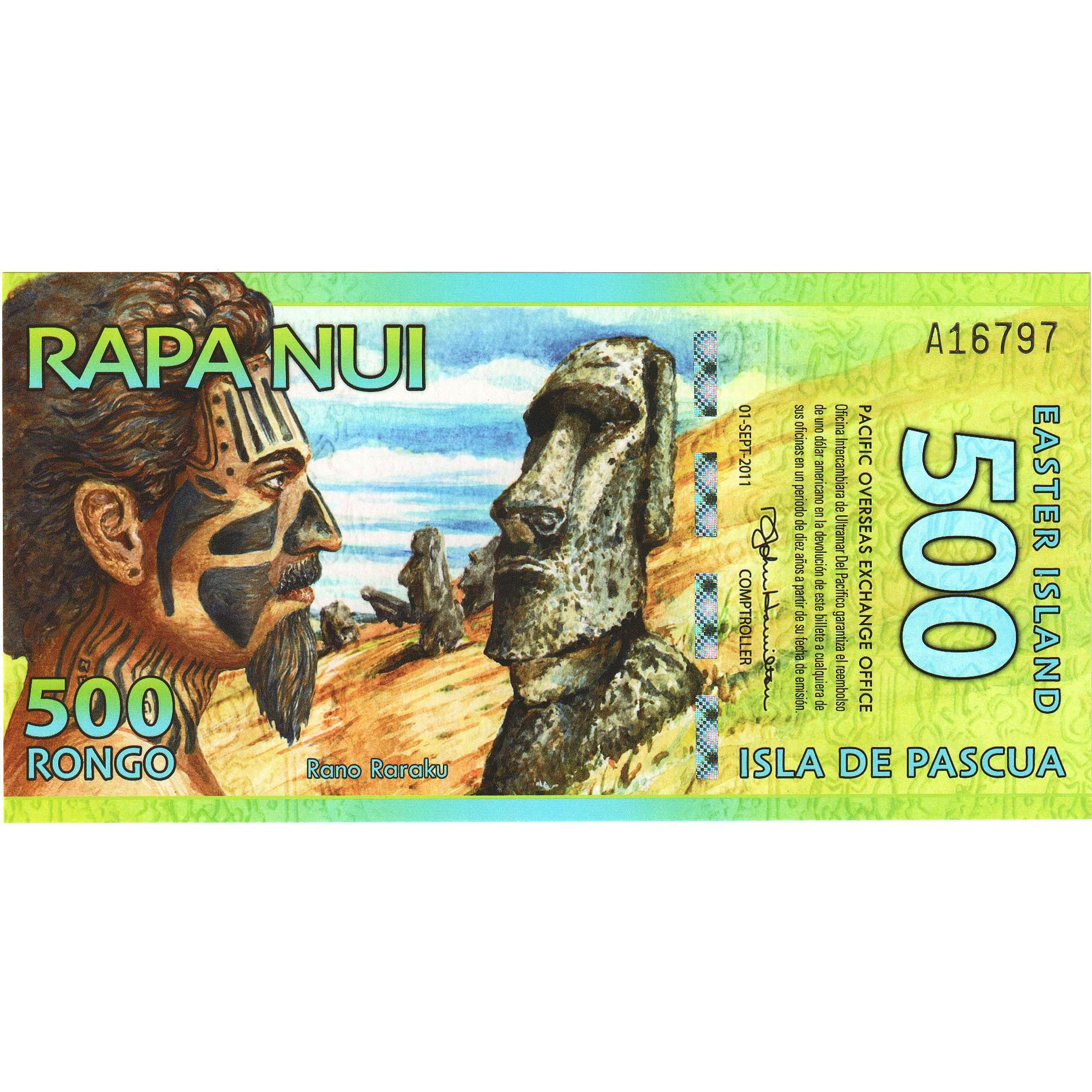 Banknote, RAPA NUI ISLA DE PASCUA EASTER ISLAND, 500 Dollars, 2011