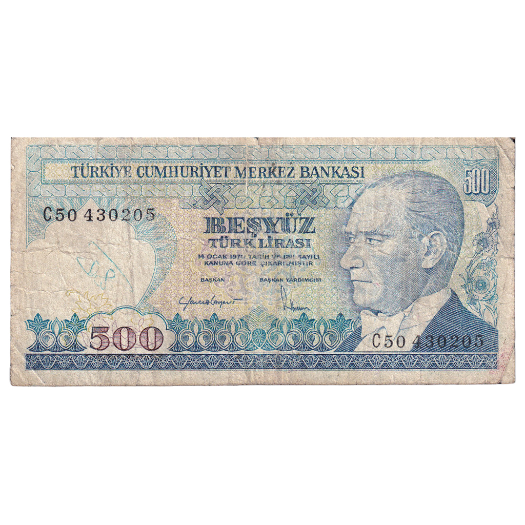 Banknote, Turkey, 500 Lira, 1984, KM:195, VG