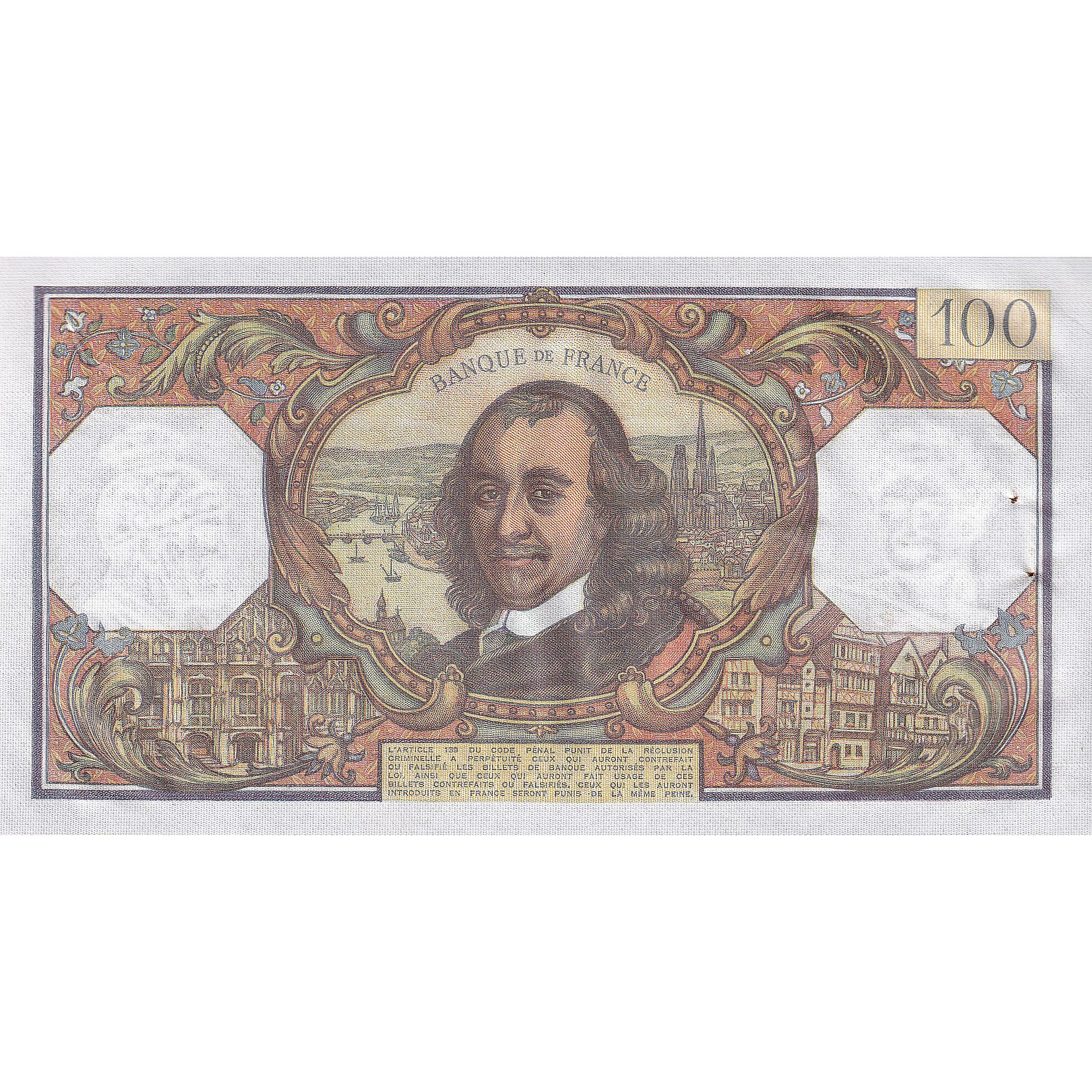 France, 100 Francs, Corneille, 1971, E.537, AU(50-53), Fayette:65.35, KM:149c