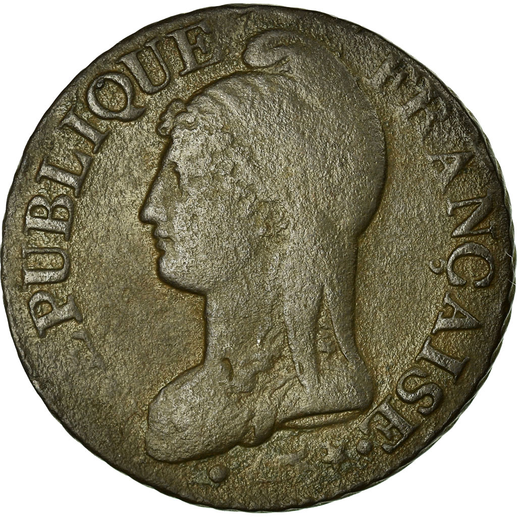Coin, France, Dupré, 5 Centimes, 1800, Geneva, , Bronze, KM:640.6