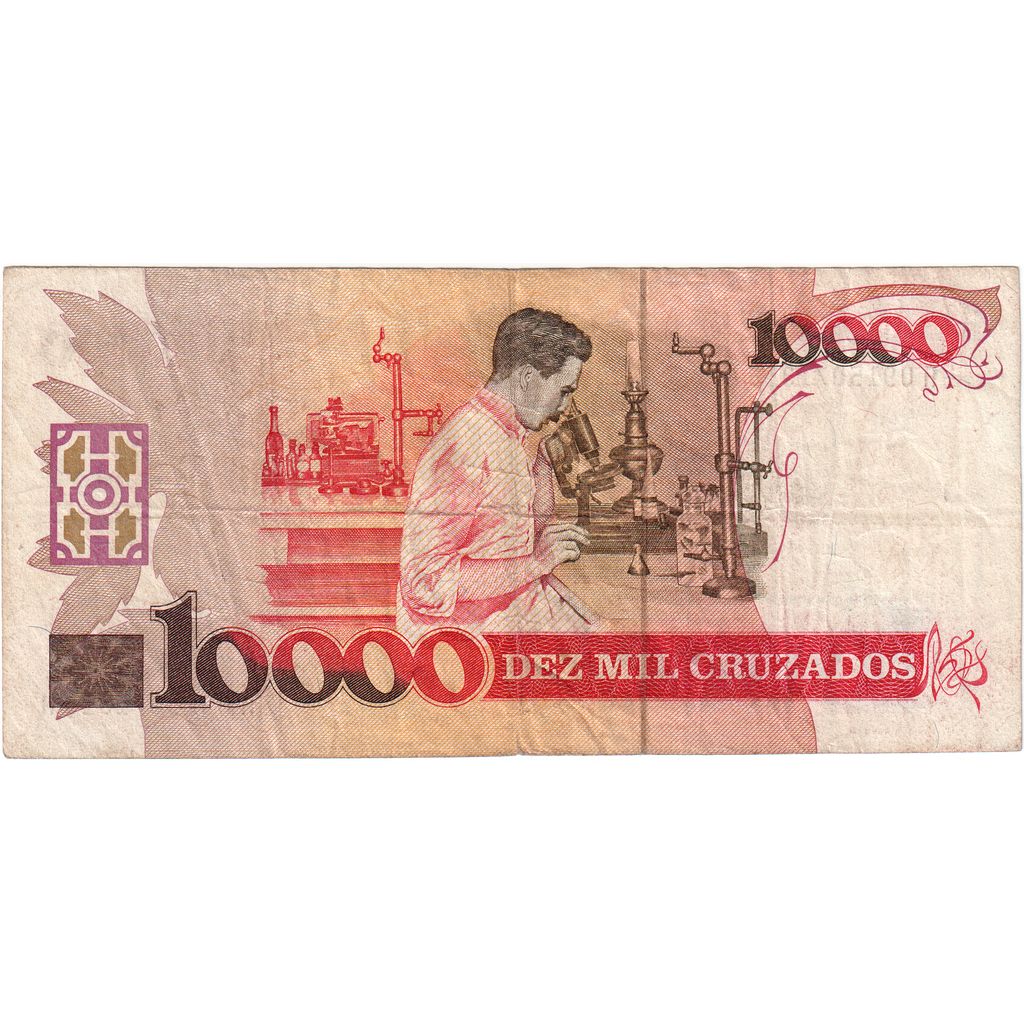Brazil, 10,000 Cruzados, 1988, KM:215a, EF