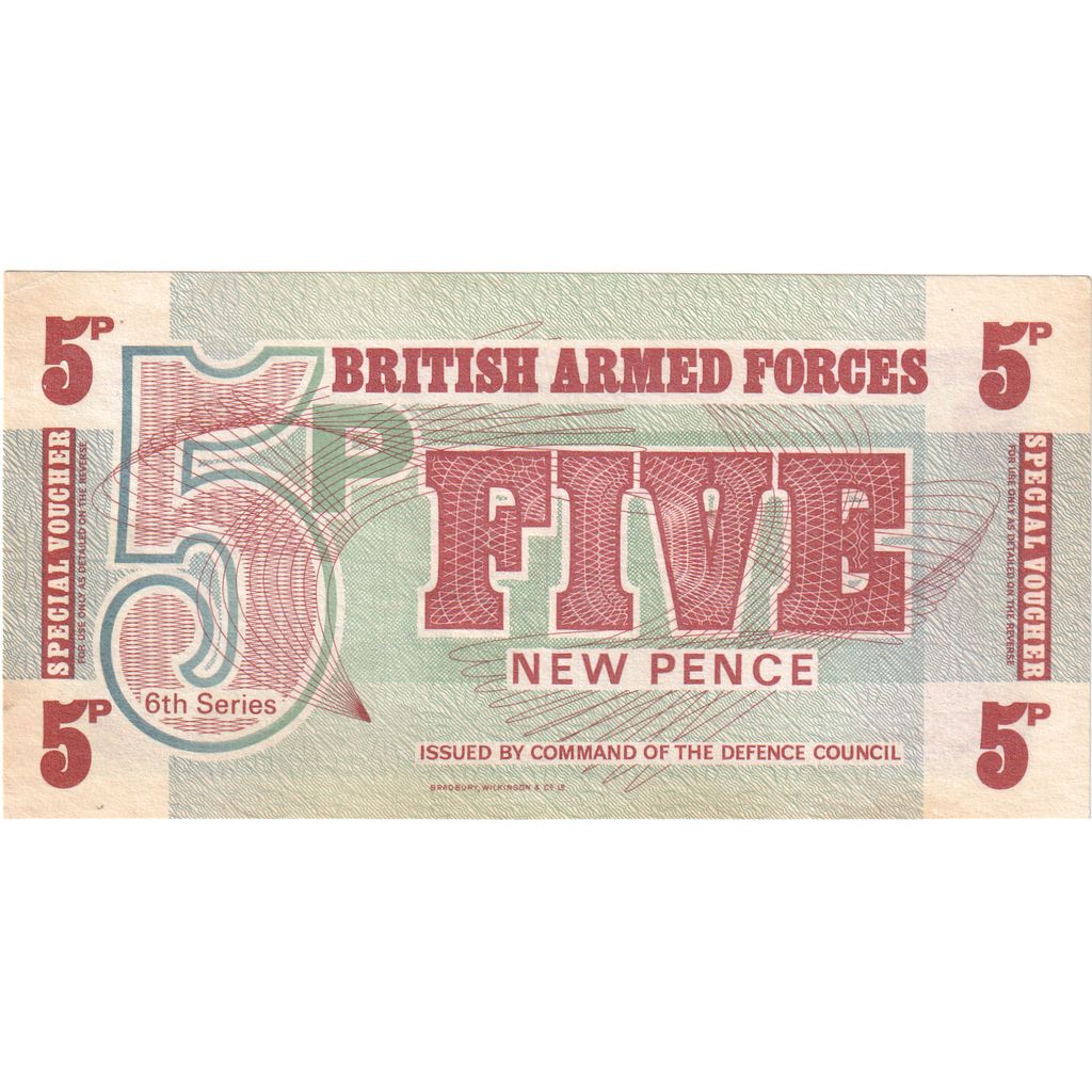 Great Britain, 5 New Pence, UNC