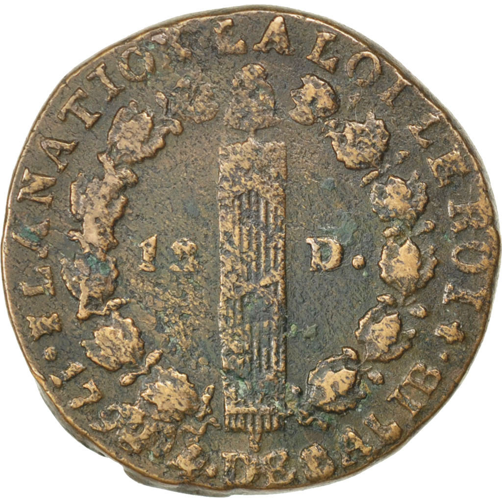 Coin, France, 12 deniers françois, 12 Deniers, 1792, Limoges, 