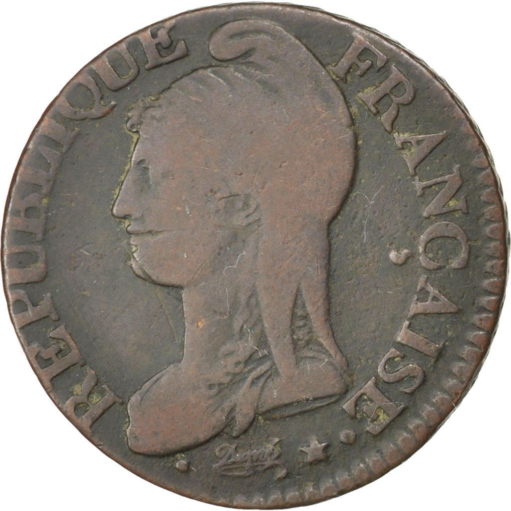 Coin, France, Dupré, 5 Centimes, 1796, Lille, , Bronze, KM:640.11