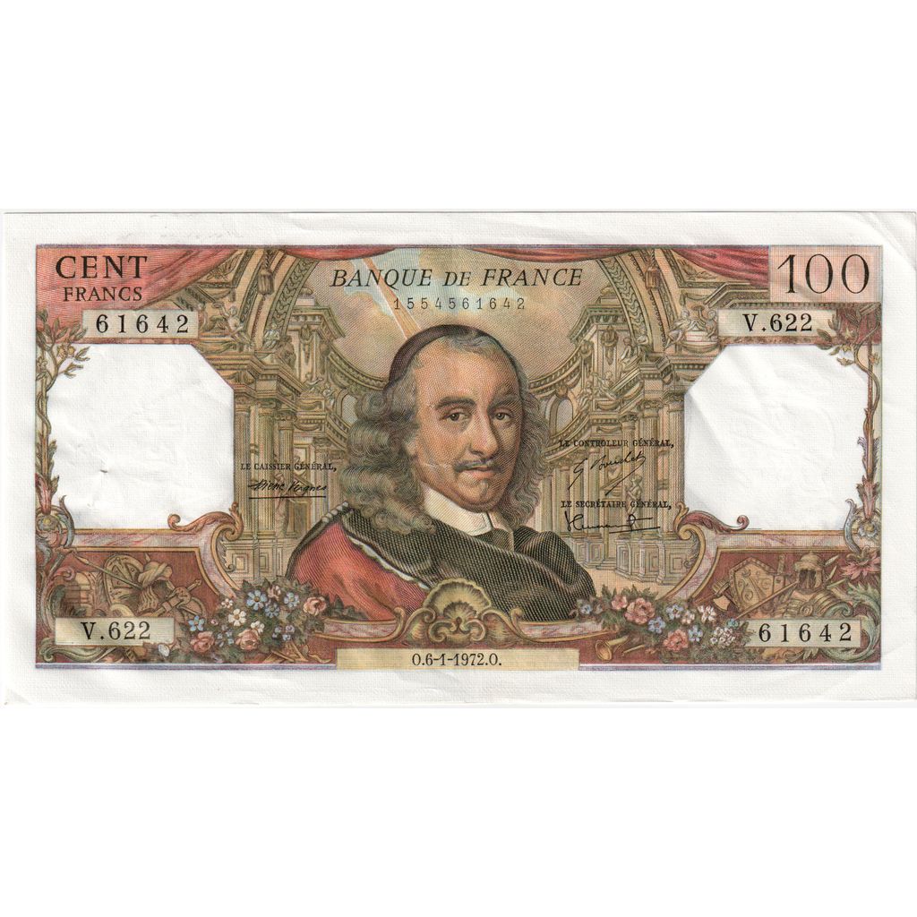 France, 100 Francs, Corneille, 1972-06-01, V.622, AU(55-58)