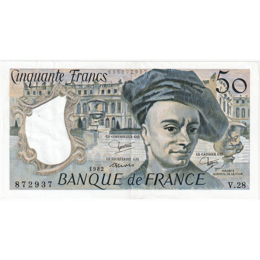France, 50 Francs, Quentin de La Tour, V.28, AU(50-53)