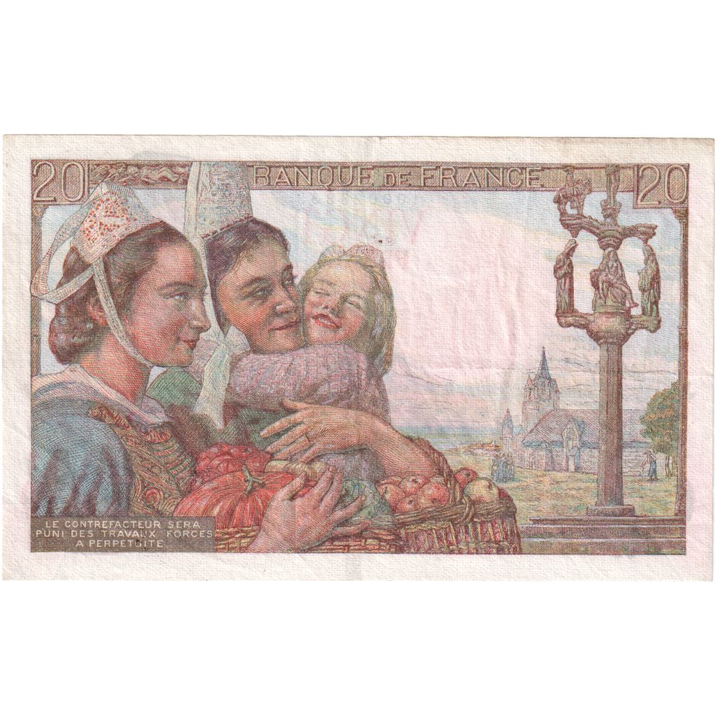 France, 20 Francs, Pêcheur, 1942-09-24, A.41, EF(40-45)