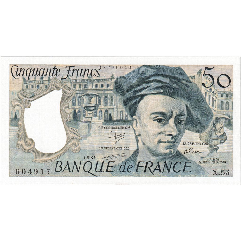 France, 50 Francs, Quentin de La Tour, X.55, UNC(65-70)