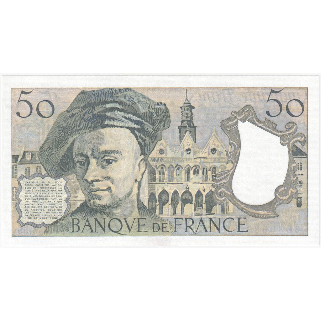 France, 50 Francs, Quentin de La Tour, Z.55, UNC(65-70)