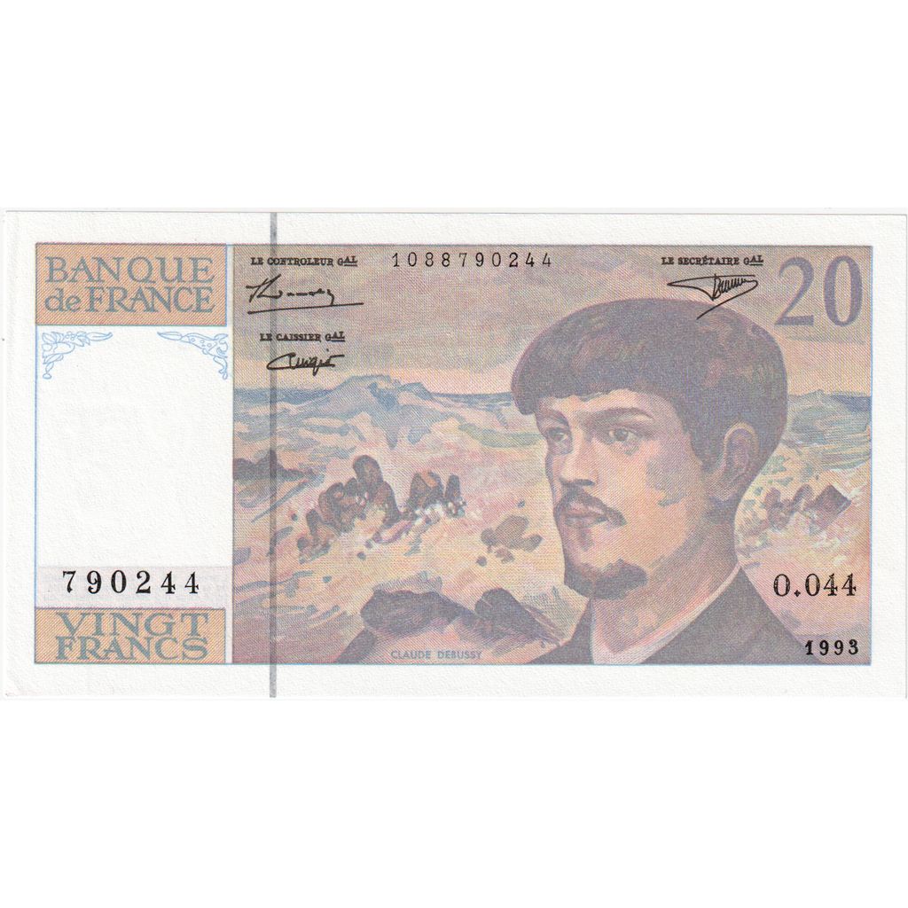 France, 20 Francs, Debussy, O.044, UNC(65-70)
