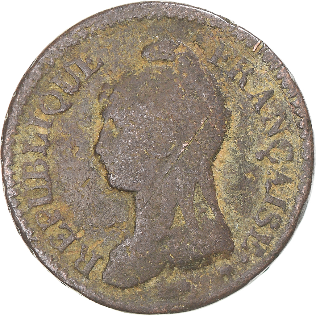 Coin, France, Dupré, Decime, AN 8, Metz, , Copper, Gadoury:187a