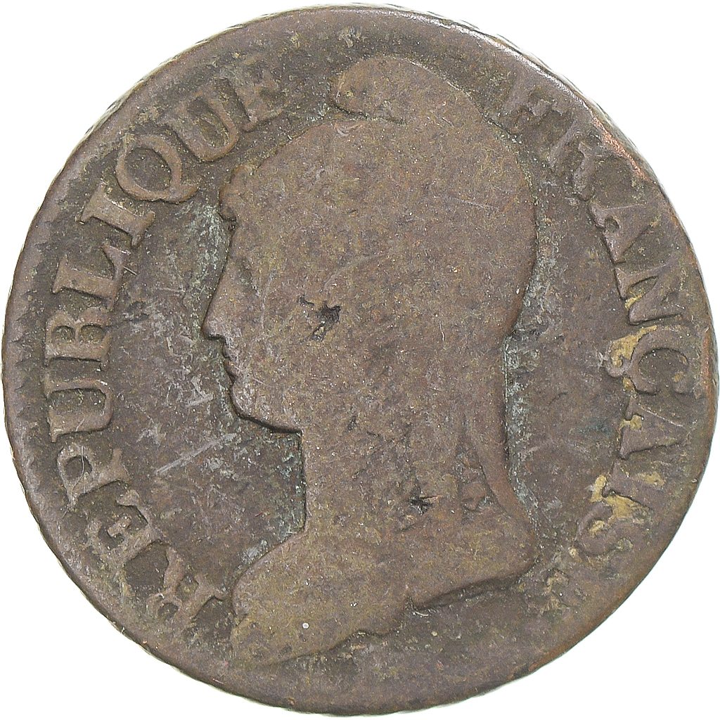 Coin, France, Dupré, 5 Centimes, AN 8, Metz, , Copper, Gadoury:126a