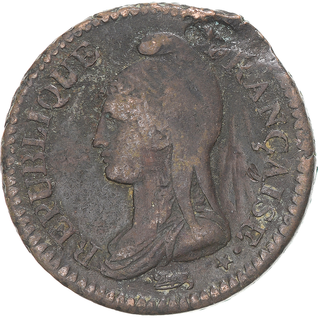 Coin, France, Dupré, Decime, AN 5, Paris, EF(40-45), Copper, Gadoury:187