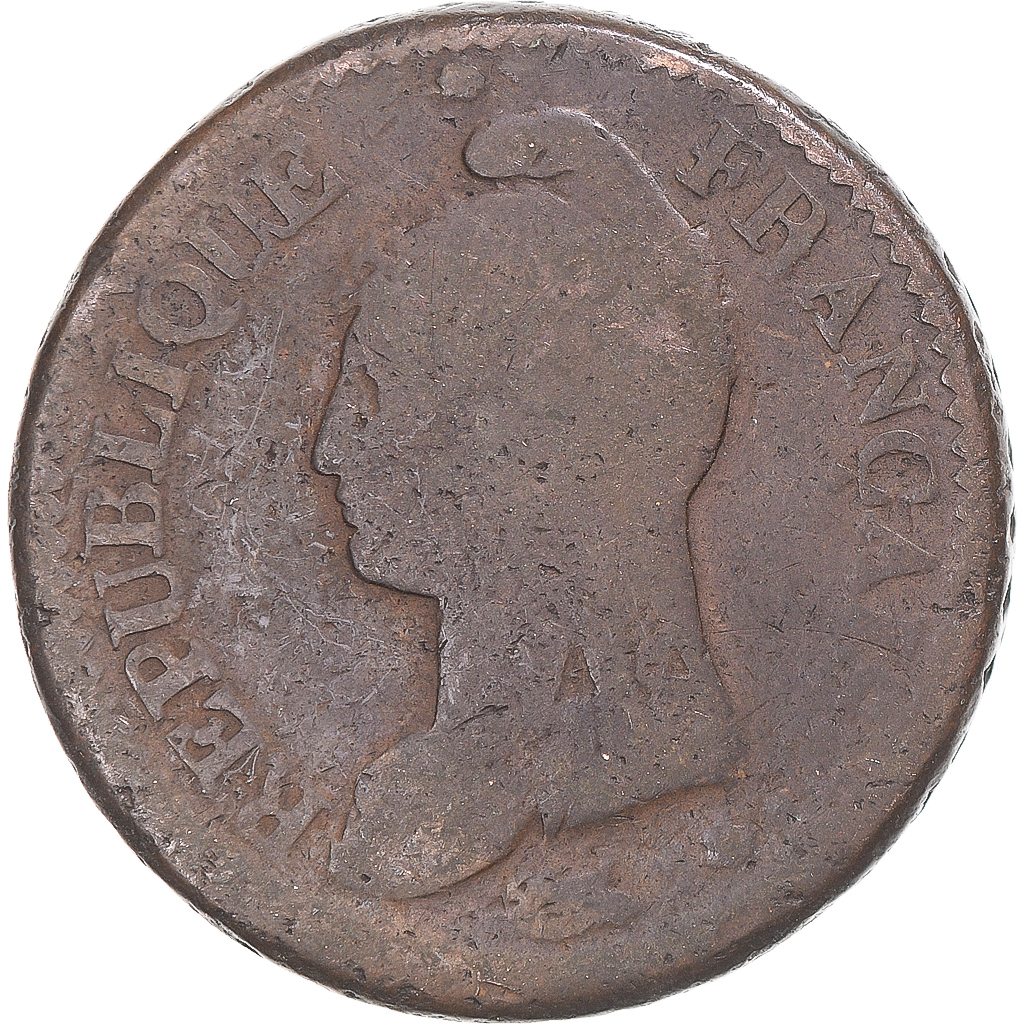 Coin, France, Dupré, Decime, AN 8, Paris, , Copper, Gadoury:187a